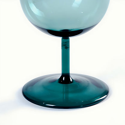 Piccola Verde Teal Glass Goblets by Kazuri, photo 2 of 4
