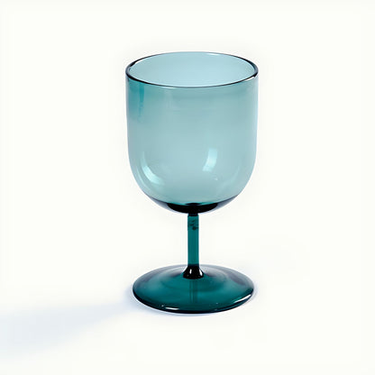 Piccola Verde Teal Glass Goblets by Kazuri, photo 3 of 4
