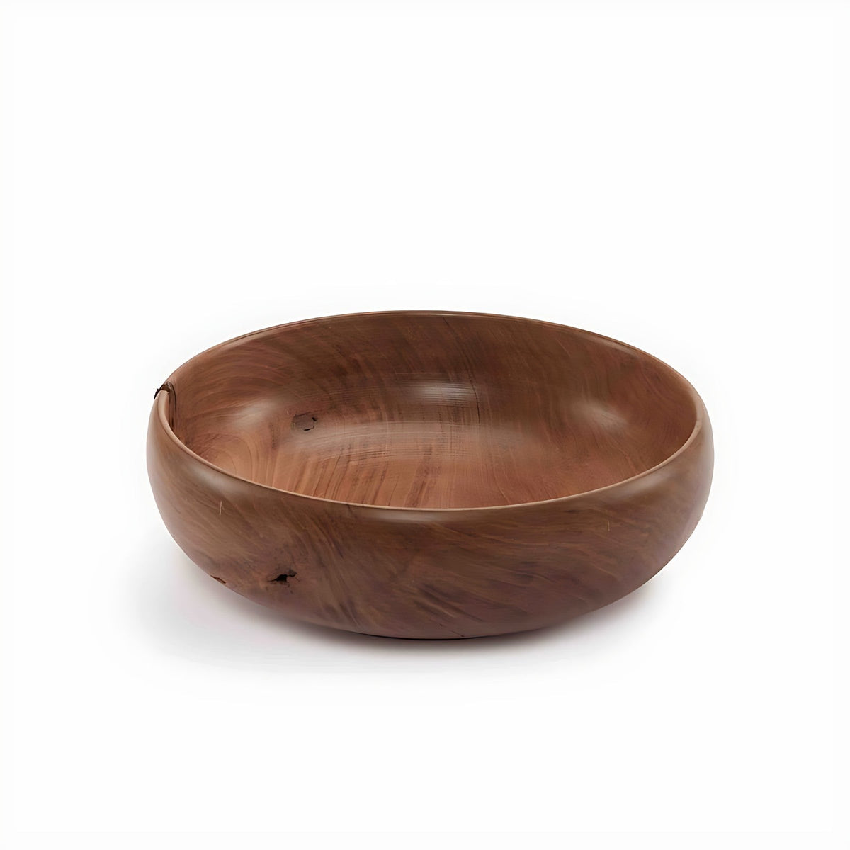 Plump Large Wooden Serving Bowl by Kazuri