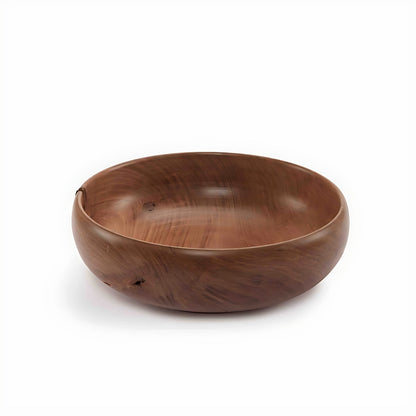 Plump Large Wooden Serving Bowl by Kazuri
