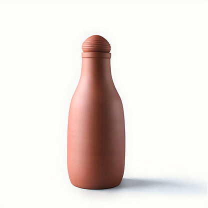 Pravah Terracotta Water Bottle with Lid by Kazuri