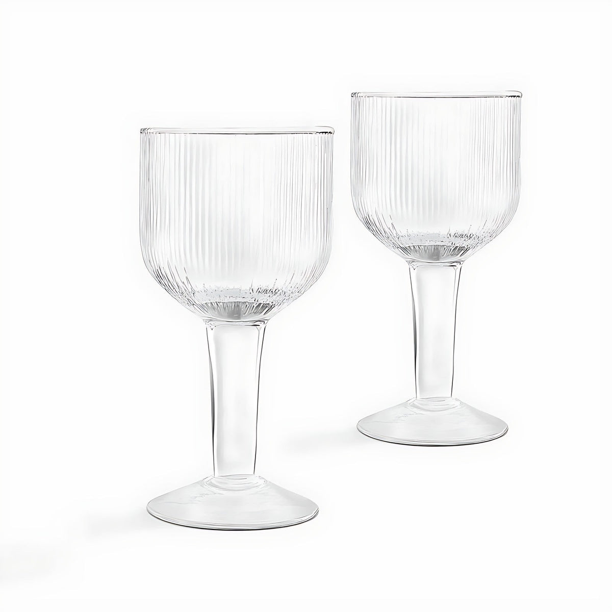 Puro Encanto Fluted Wine Glasses by Kazuri