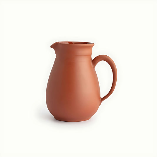 Rhubarb Terracotta Water Jug with Handle by Kazuri