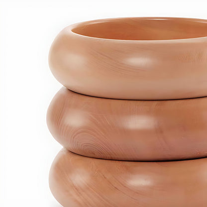 Ring Walnut Wood Stacking Bowls by Kazuri, photo 3 of 4