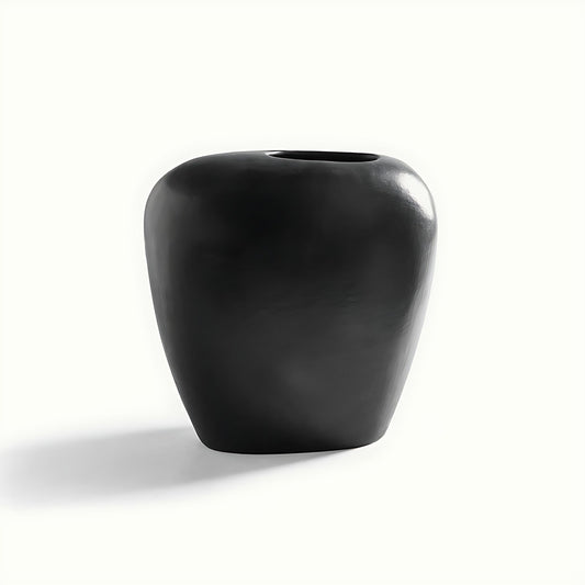 Rotund Serpentine Stone Vase by Kazuri