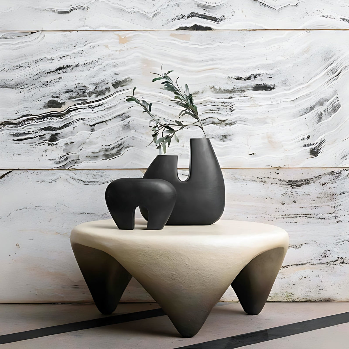 Sable Sculptural Serpentine Stone Vase by Kazuri, photo 4 of 4