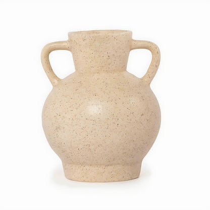 Sabrosa Speckled Stoneware Amphora Vase with Handles by Kazuri