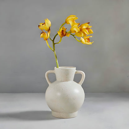 Sabrosa Speckled Stoneware Amphora Vase with Handles by Kazuri, photo 4 of 4