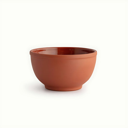 Scarlet Terracotta Bowl with Glazed Interior by Kazuri