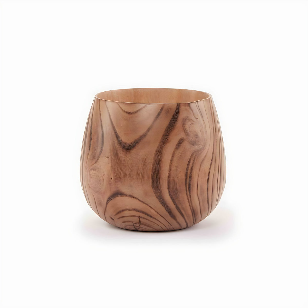 Skittle Walnut Wood Bud Vase by Kazuri