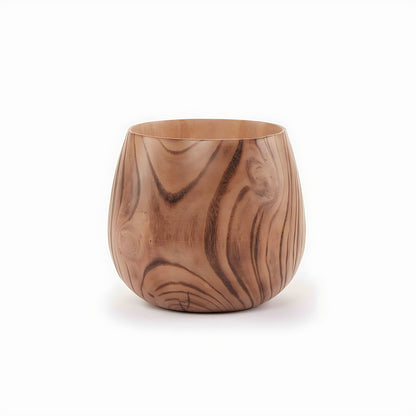 Skittle Walnut Wood Bud Vase by Kazuri