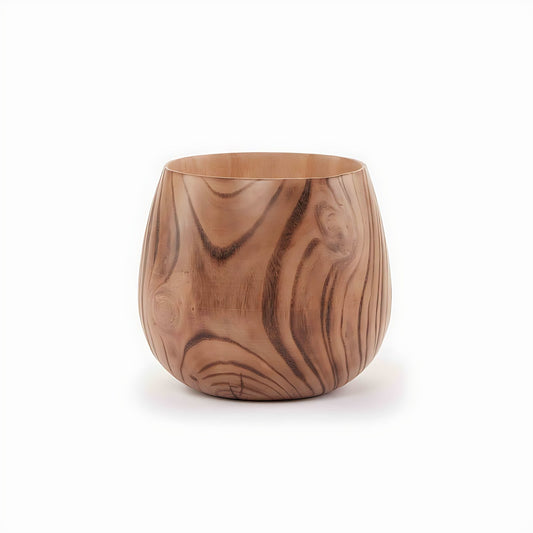 Skittle Walnut Wood Bud Vase by Kazuri