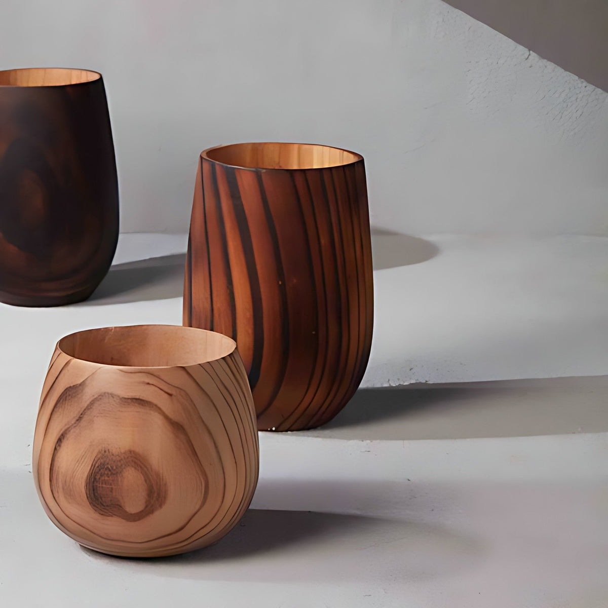Skittle Walnut Wood Bud Vase by Kazuri, photo 4 of 4