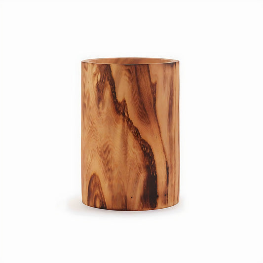 Stout Walnut Wood Vase by Kazuri