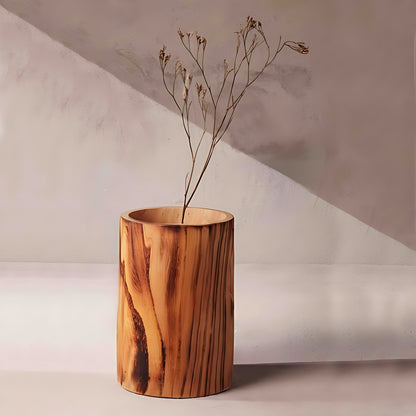 Stout Walnut Wood Vase by Kazuri, photo 3 of 4
