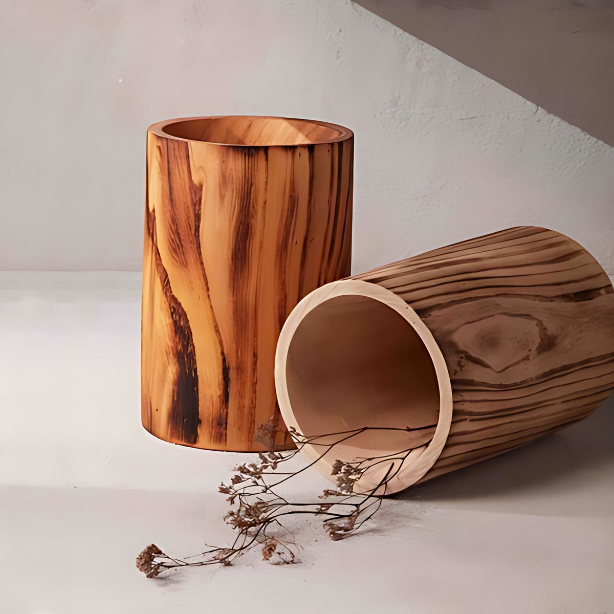 Stout Walnut Wood Vase by Kazuri, photo 4 of 4