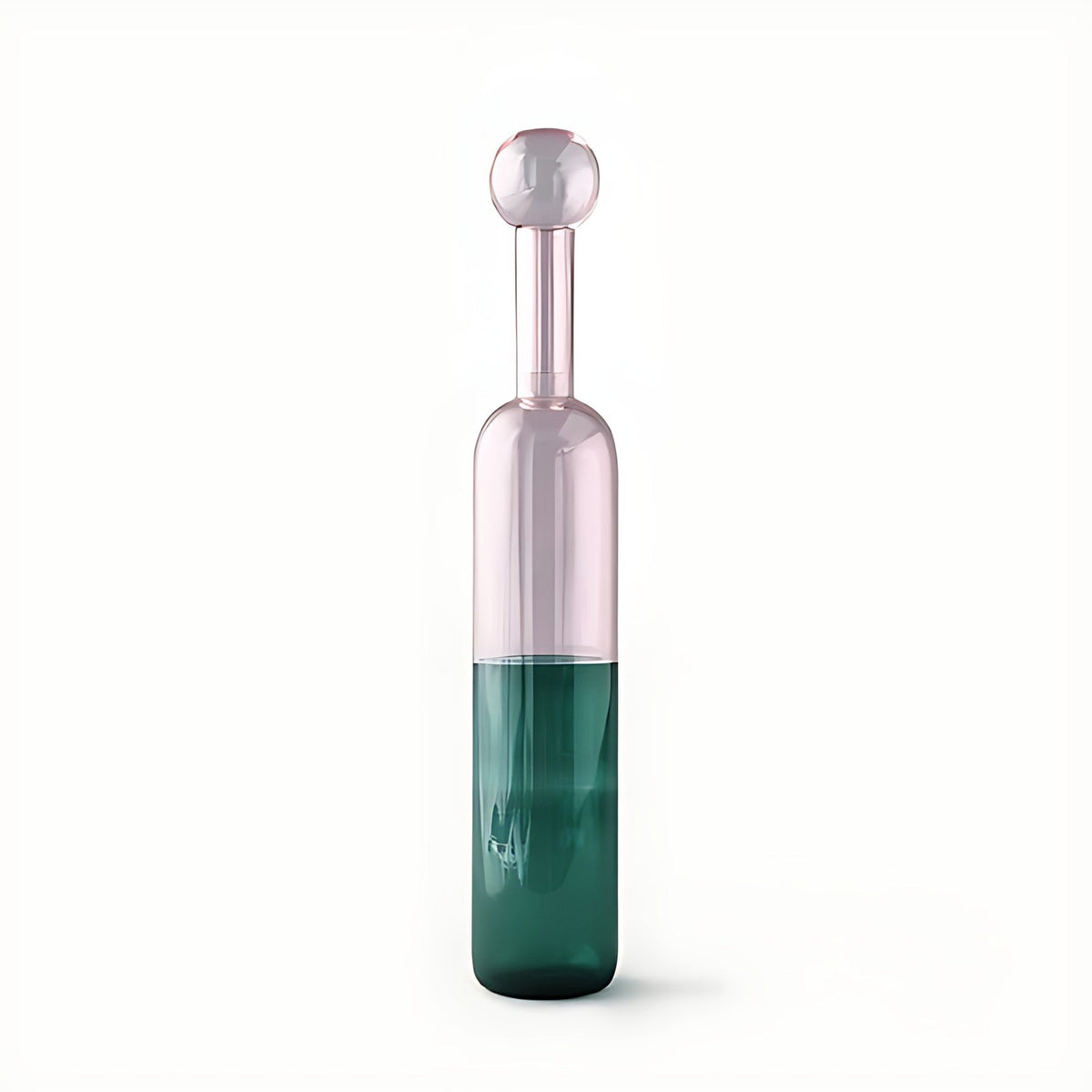 Suma Two-Tone Glass Bottle with Stopper by Kazuri
