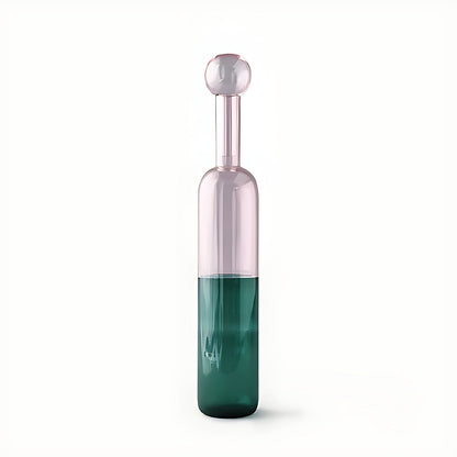 Suma Two-Tone Glass Bottle with Stopper by Kazuri