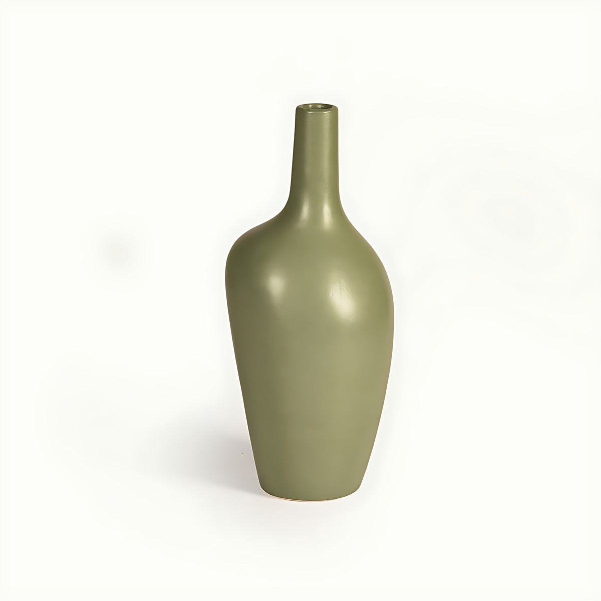 The Fern Matte Stoneware Bottle Vase by Kazuri