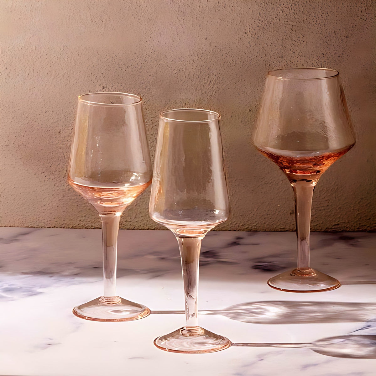 Vav Blush Pink Wine Glasses by Kazuri, photo 4 of 4