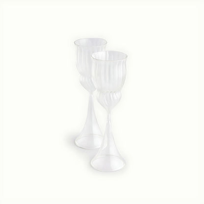 Victoria Clear Glass Champagne Flutes by Kazuri