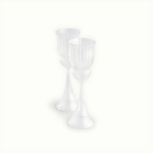 Victoria Clear Glass Champagne Flutes by Kazuri
