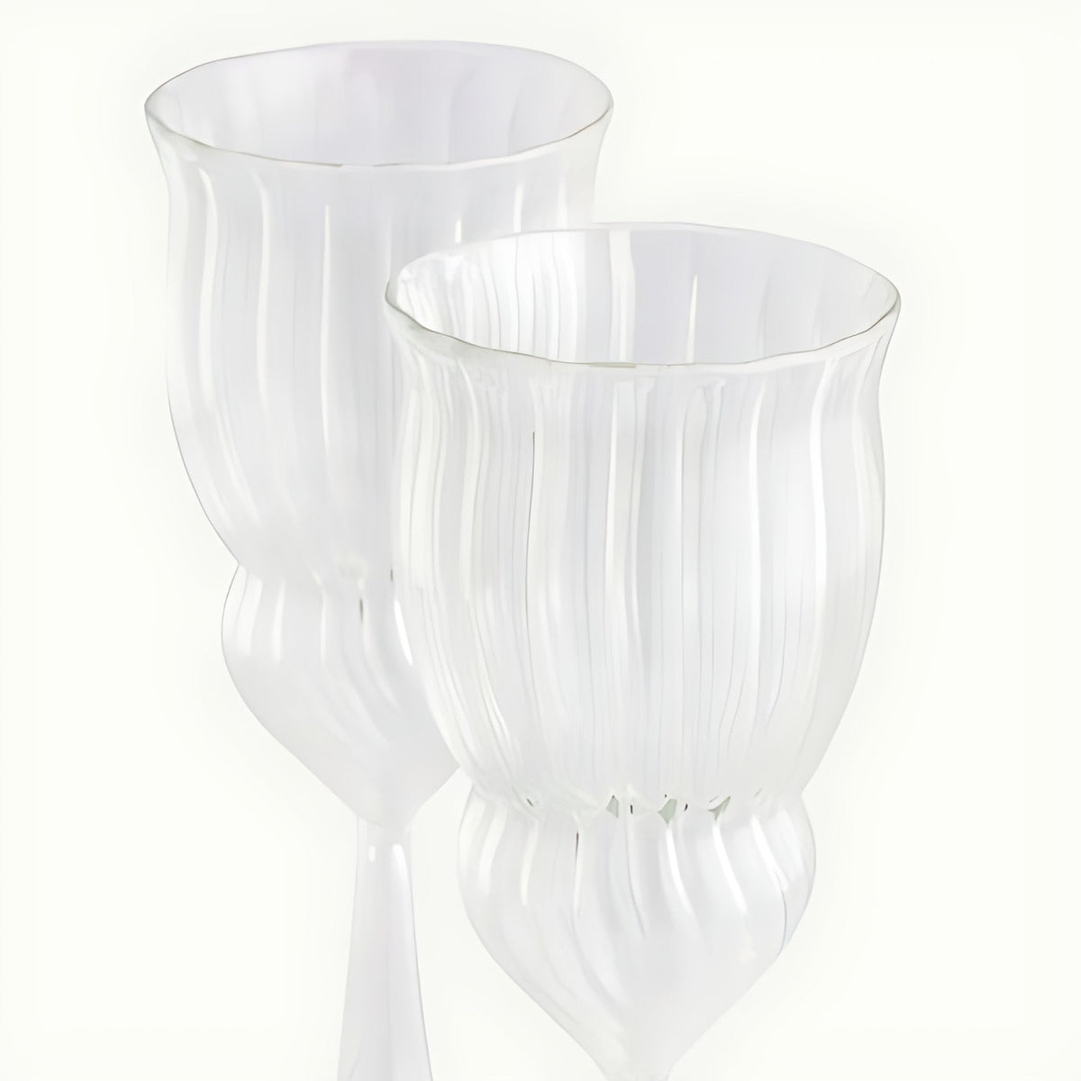 Victoria Clear Glass Champagne Flutes by Kazuri, photo 3 of 3