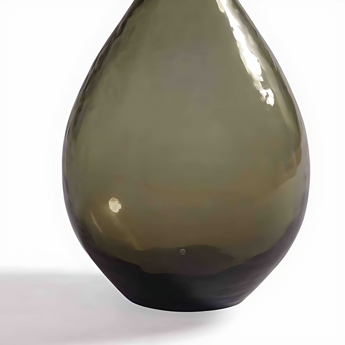 Victoria Smoky Olive Glass Decanter with Stopper by Kazuri, photo 2 of 4
