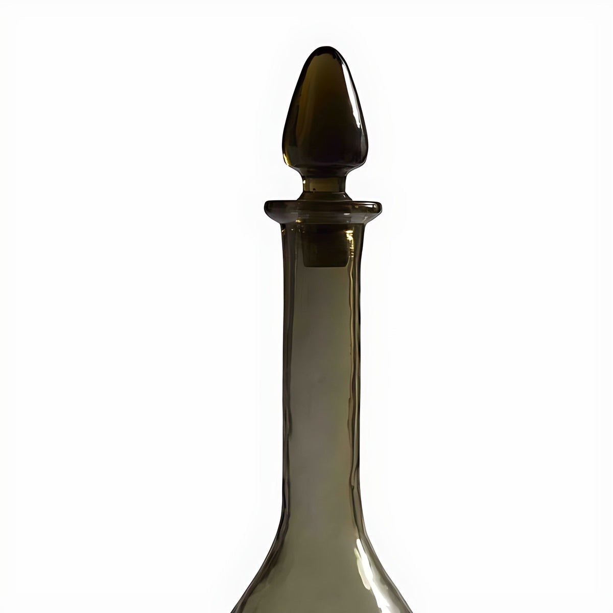 Victoria Smoky Olive Glass Decanter with Stopper by Kazuri, photo 3 of 4