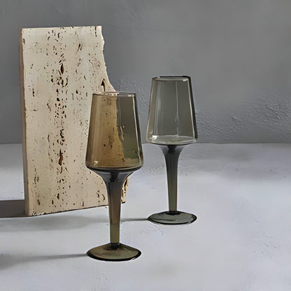Victoria Smoky Grey Wine Glasses by Kazuri, photo 4 of 4