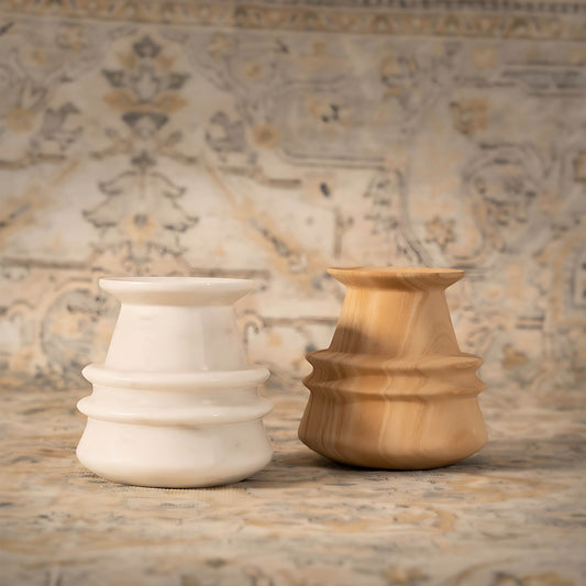 Vikrama Carved Stone Vases (Set of 3) by Kazuri